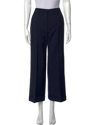 Pre-owned Jil Sander Wool Straight Leg Pants In Black