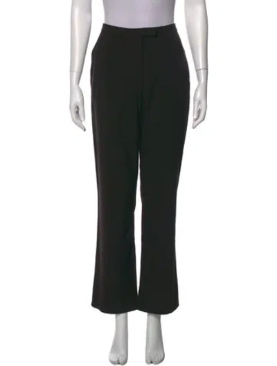 Pre-owned Jil Sander Wool Straight Leg Pants In Black