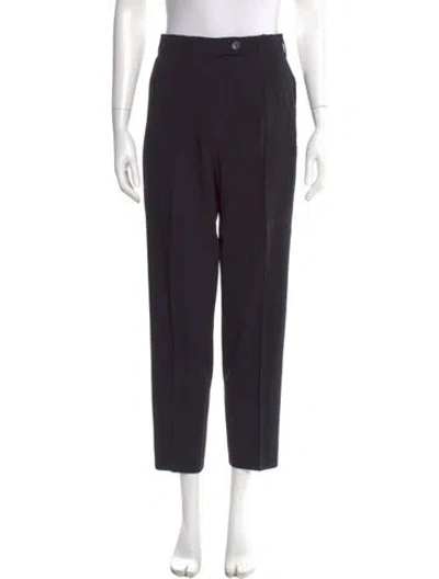 Pre-owned Jil Sander Wool Straight Leg Pants In Black