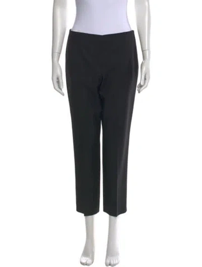 Pre-owned Jil Sander Wool Straight Leg Pants In Black