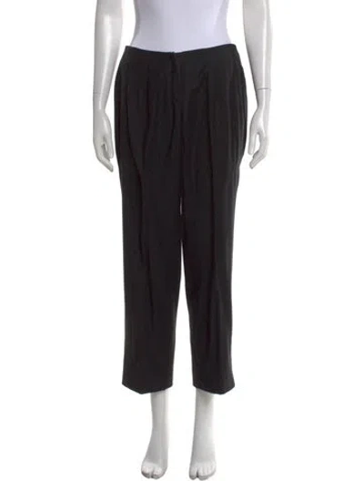 Pre-owned Jil Sander Wool Straight Leg Pants In Black
