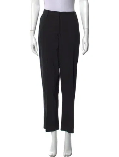 Pre-owned Jil Sander Wool Straight Leg Pants In Black