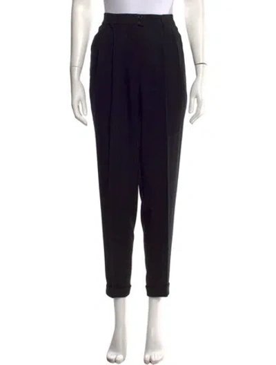Pre-owned Jil Sander Wool Straight Leg Pants In Black
