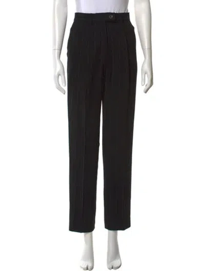 Pre-owned Jil Sander Wool Straight Leg Pants In Black
