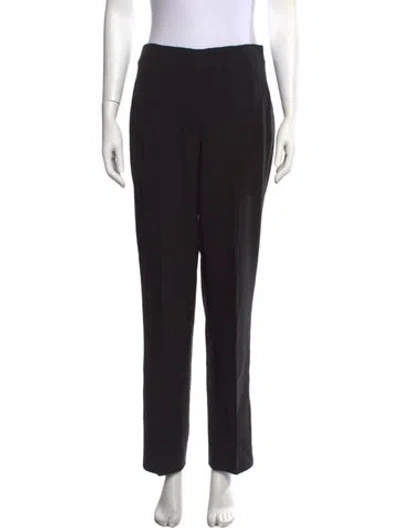 Pre-owned Jil Sander Wool Straight Leg Pants In Black