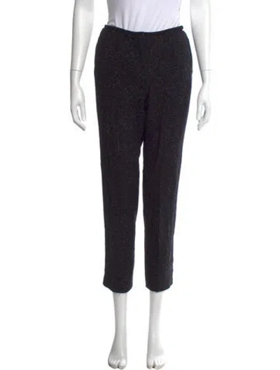 Pre-owned Jil Sander Wool Straight Leg Pants In Black