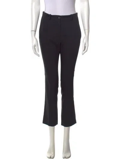 Pre-owned Jil Sander Wool Straight Leg Pants In Black