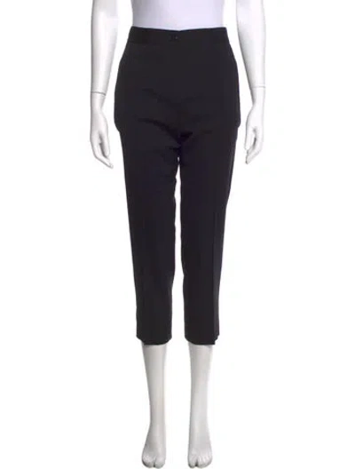 Pre-owned Jil Sander Wool Straight Leg Pants In Black