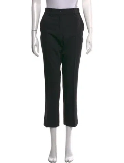 Pre-owned Jil Sander Wool Straight Leg Pants In Black