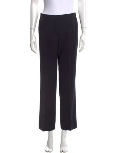 Pre-owned Jil Sander Wool Straight Leg Pants In Black