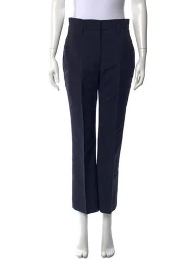 Pre-owned Jil Sander Wool Straight Leg Pants In Black