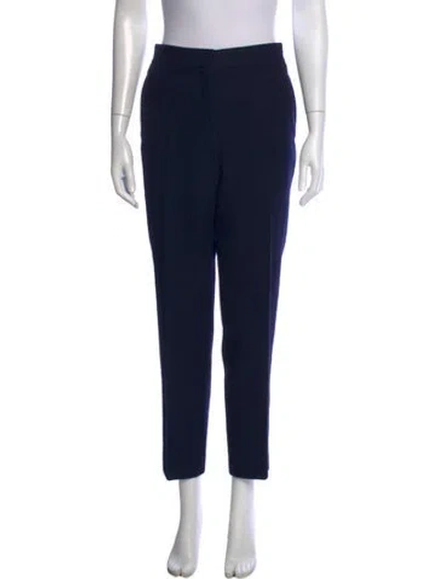 Pre-owned Jil Sander Wool Straight Leg Pants In Black