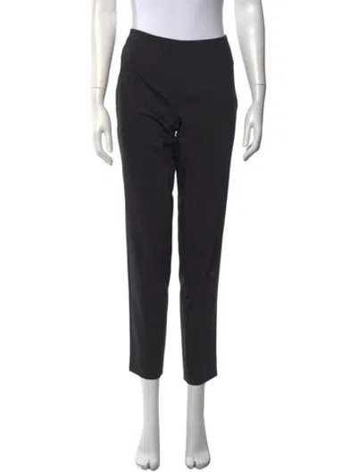 Pre-owned Jil Sander Wool Straight Leg Pants In Black