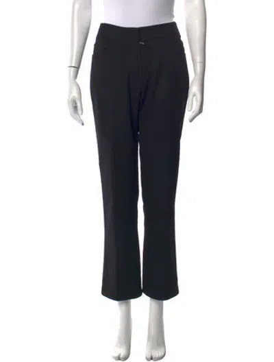 Pre-owned Jil Sander Wool Straight Leg Pants In Black