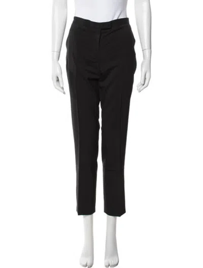 Pre-owned Jil Sander Wool Straight Leg Pants In Black