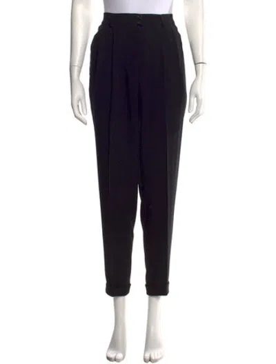 Pre-owned Jil Sander Wool Straight Leg Pants In Black