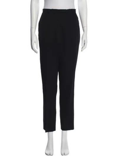 Pre-owned Jil Sander Wool Straight Leg Pants In Black