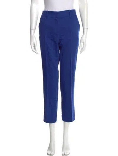 Pre-owned Jil Sander Wool Straight Leg Pants In Blue