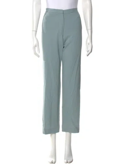 Pre-owned Jil Sander Wool Straight Leg Pants In Blue