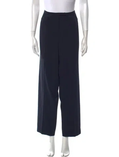 Pre-owned Jil Sander Wool Straight Leg Pants In Blue