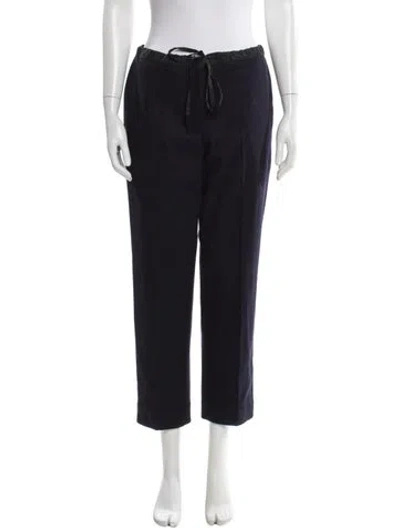 Pre-owned Jil Sander Wool Straight Leg Pants In Blue