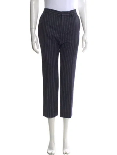 Pre-owned Jil Sander Wool Straight Leg Pants In Blue