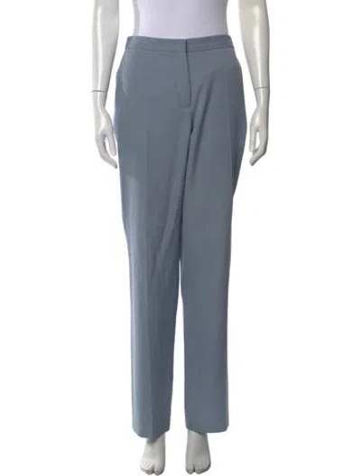 Pre-owned Jil Sander Wool Straight Leg Pants In Blue