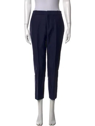 Pre-owned Jil Sander Wool Straight Leg Pants In Blue