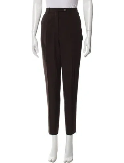 Pre-owned Jil Sander Wool Straight Leg Pants In Brown