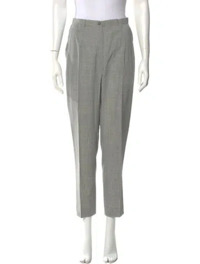 Pre-owned Jil Sander Wool Straight Leg Pants In Gray