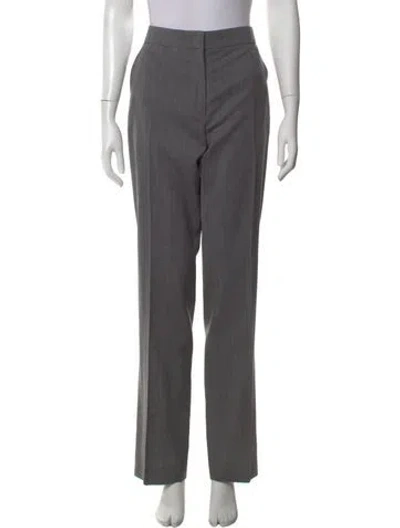 Pre-owned Jil Sander Wool Straight Leg Pants In Gray
