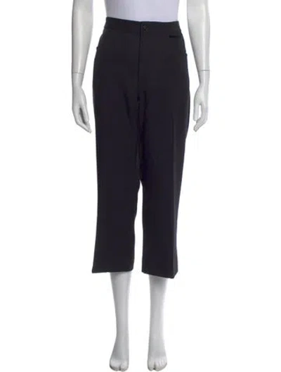 Pre-owned Jil Sander Wool Straight Leg Pants In Gray