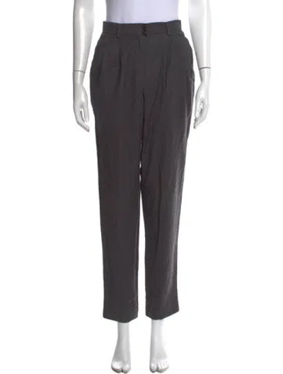 Pre-owned Jil Sander Wool Straight Leg Pants In Gray