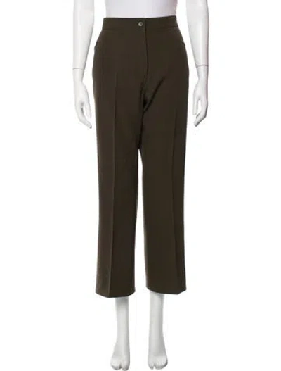 Pre-owned Jil Sander Wool Straight Leg Pants In Green