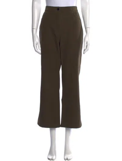 Pre-owned Jil Sander Wool Straight Leg Pants In Green