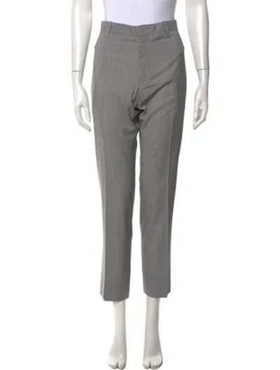 Pre-owned Jil Sander Wool Straight Leg Pants In Grey