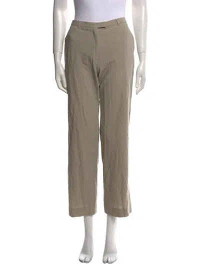 Pre-owned Jil Sander Wool Straight Leg Pants In Neutral