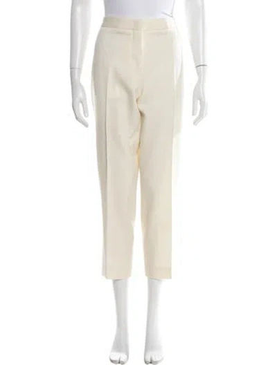 Pre-owned Jil Sander Wool Straight Leg Pants In Neutral