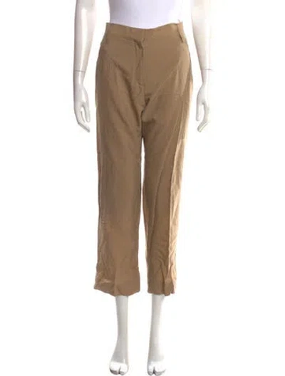 Pre-owned Jil Sander Wool Straight Leg Pants In Neutral