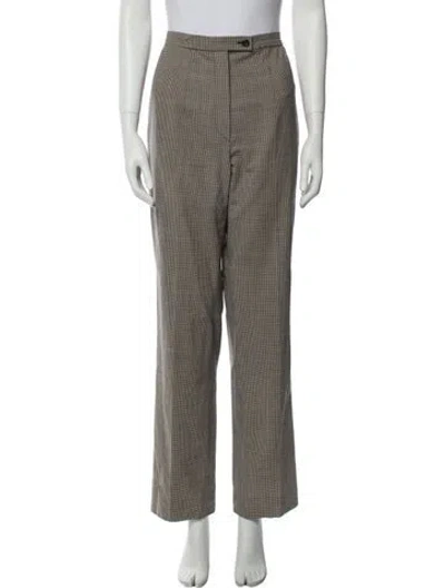 Pre-owned Jil Sander Wool Straight Leg Pants In White
