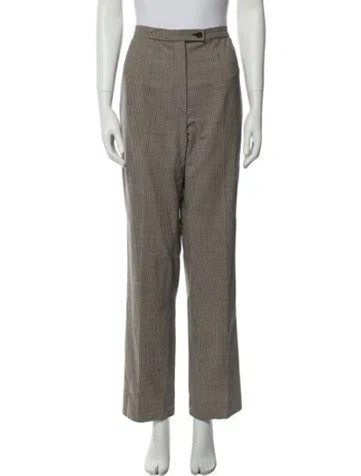Pre-owned Jil Sander Wool Straight Leg Pants In White