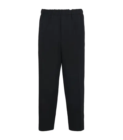 JIL SANDER WOOL STRAIGHT TROUSERS