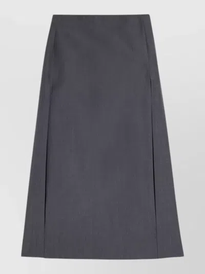 Jil Sander Wool Straight-cut Midi Skirt