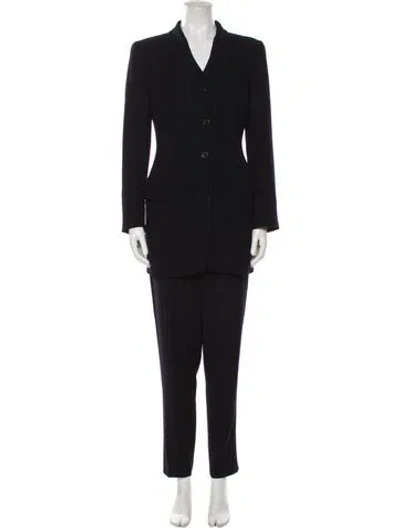 Pre-owned Jil Sander Wool Striped Pantsuit In Black