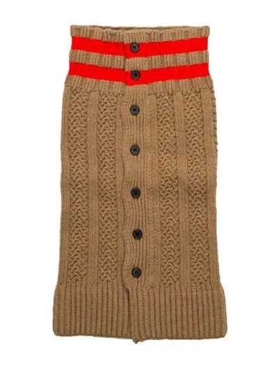 Pre-owned Jil Sander Wool Striped Scarf In Neutral