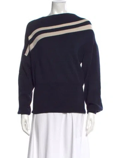 Pre-owned Jil Sander Wool Striped Sweater In Blue