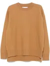 Jil Sander Wool Sweater In 褐色