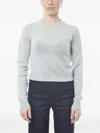 Jil Sander Round-collar Long-sleeve Wool Pullover