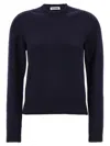 Jil Sander Crewneck Wool Sweater With Cuffed Sleeves