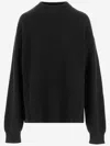 Jil Sander Wool Crew Neck Sweater With Asymmetric Detail